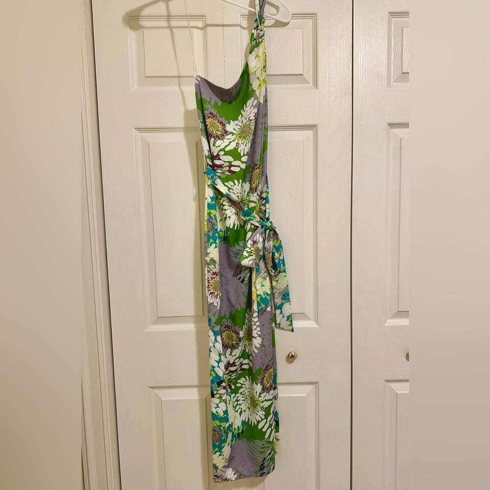 Vintage green floral maxi dress from Rubber Ducky